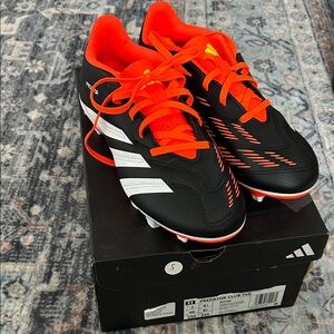 adidas Predator Club Soccer Cleats - Black, White & Bright Orange New w/ box 7m